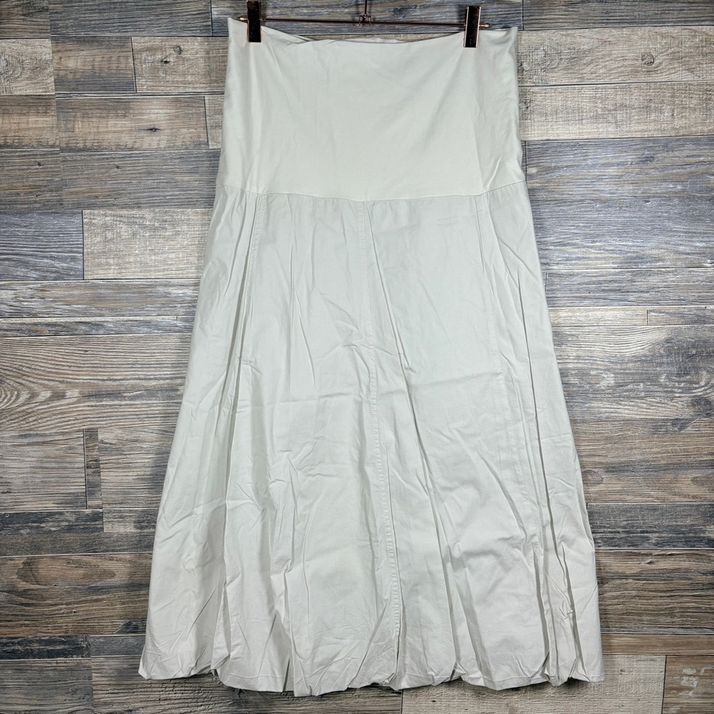 Contrast Tube Top Midi Dress Beige size Large Womens